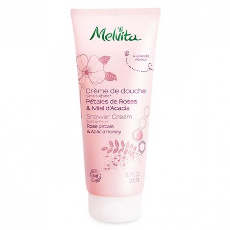 Melvita Shower Cream with Rose Petals and Acacia Honey 200ml