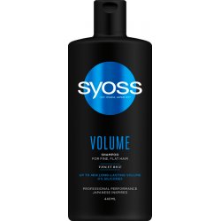 Syoss Volume Shampoo 440ml - Vegan Formula with Purple Rice for Fine and Flat Hair