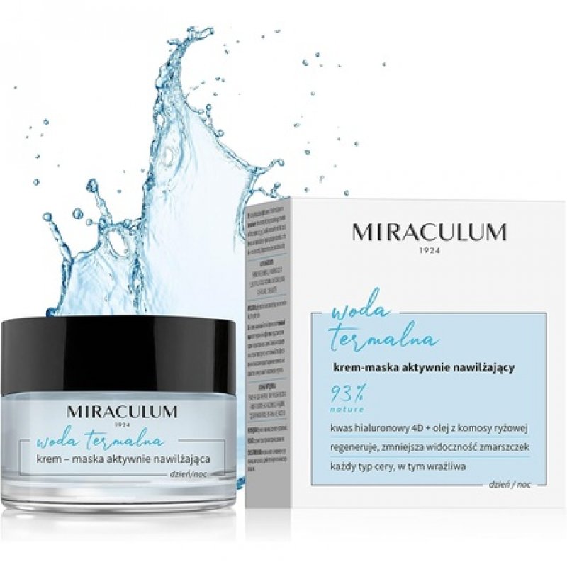 Miraculum Moisturizing Cream Mask with Hyaluronic Acid and Thermal Water 50ml