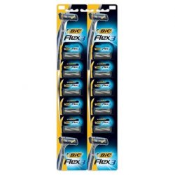 BIC Flex 03 Razor on a Band 10pc