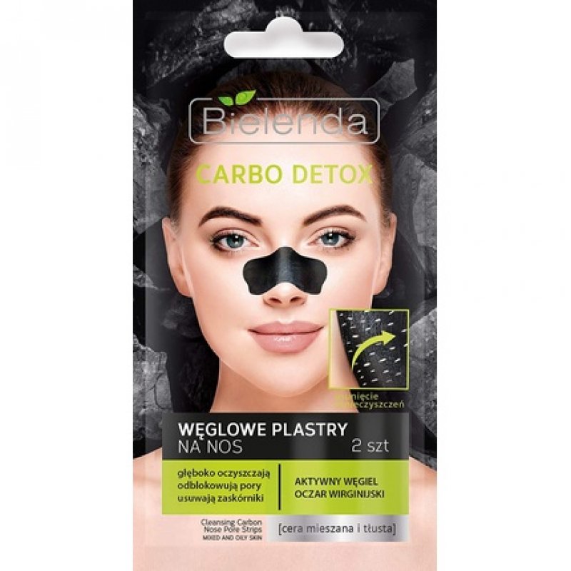 Bielenda Carbo Detox Cleansing Carbon Nose Pore Strips for Mixed and Oily Skin