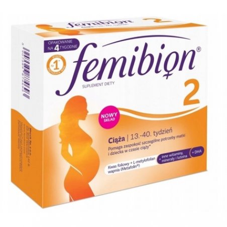 Femibion Natal 2 Pregnancy 28 Tablets 28 Capsules for 4 Weeks Folic Acid