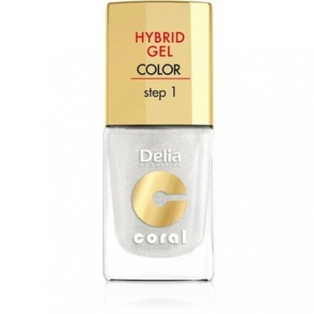Delia Cosmetics Coral Hybrid Gel Nail Polish No. 32 White Pearl 11ml