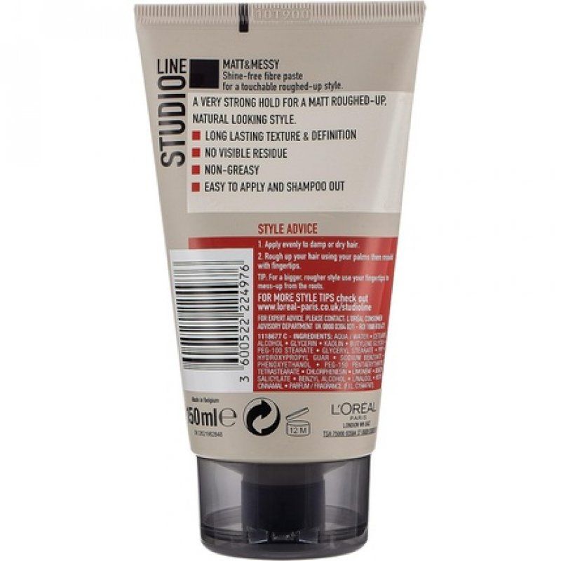 L'Oréal Paris Studio Line Matt & Messy Shine-Free Fibre Paste 150ml