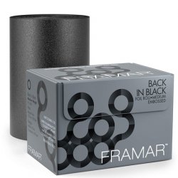 Framar Back in Black Embossed Aluminum Foil for Hair Color Medium 320m