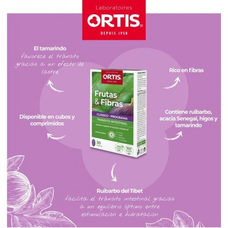 Ortis Frutta&Fibre Classic Intestinal Transit Supplement 30 Tablets