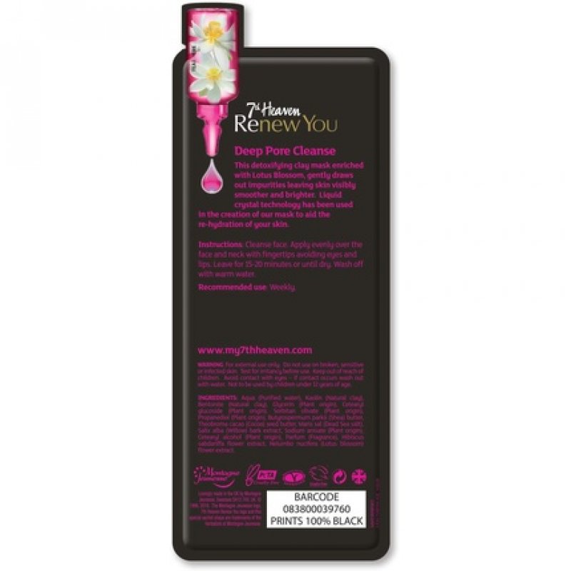 7th Heaven Renew You Deep Pore Cleanse Mud Mask Lotus Blossom 0.021 Kg
