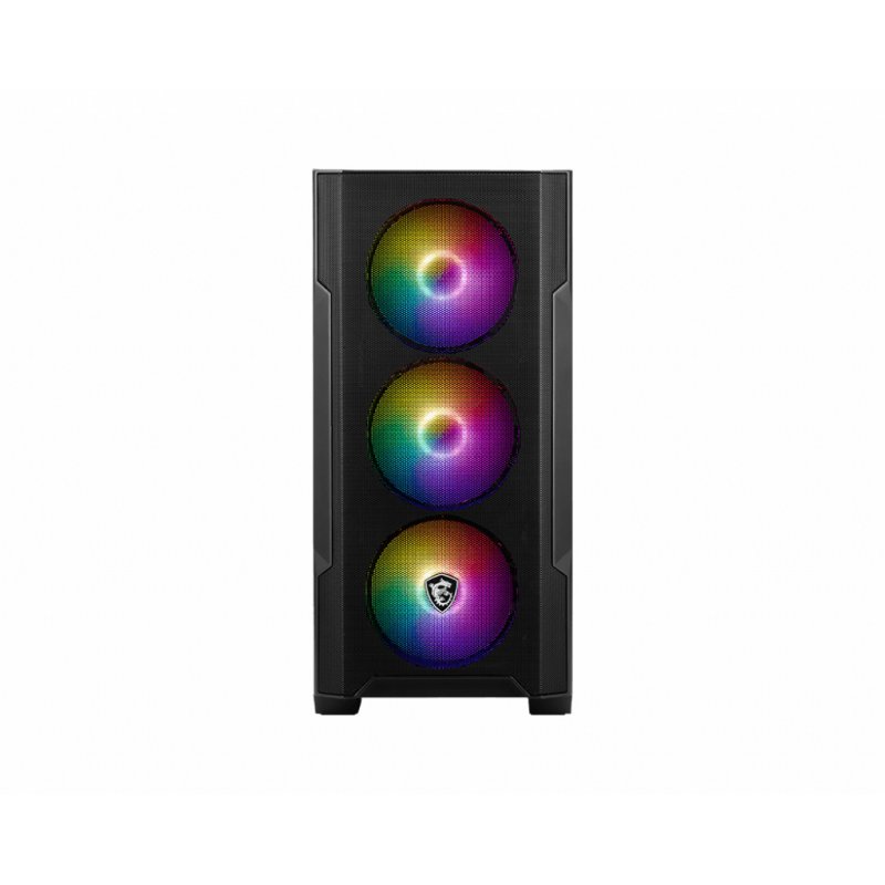 MSI MAG FORGE M100A computer case Micro Tower Black, Transparent