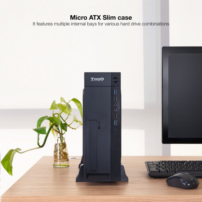 TooQ TQC-3008U3C unité centrale Micro Tower Noir 500 W