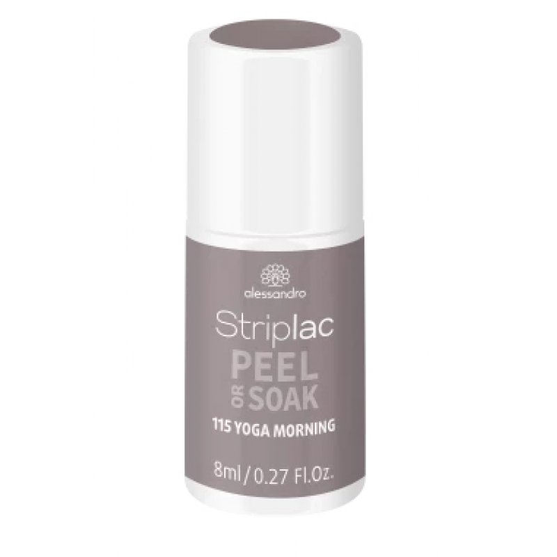 alessandro Striplac Peel or Soak Yoga Morning vernis à ongles avec gel 8 ml Gris