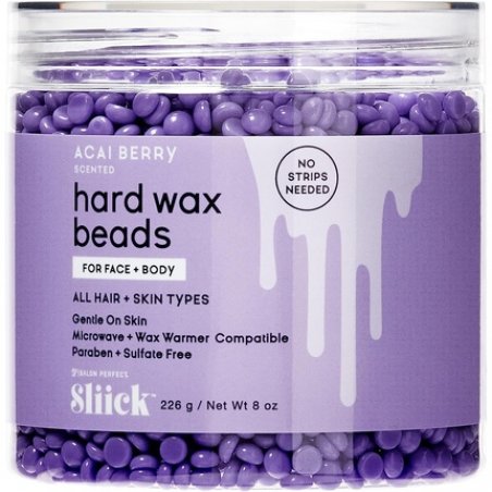 Sliick Acai Hard Wax Beads 226g - Home Waxing Smooth Skin