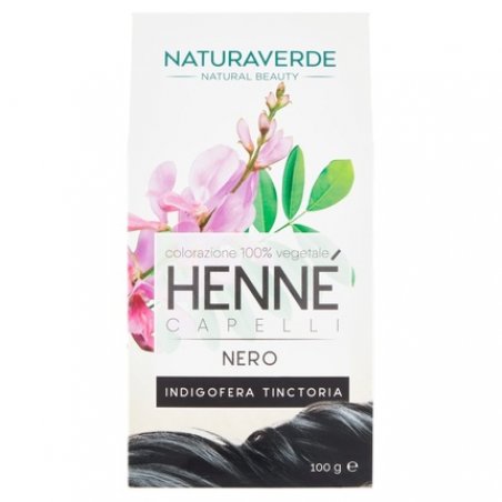 Naturaverde Henna Black Hair Color 100% Plant-Based Professional Hair Color 100g