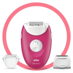 Braun Silk-épil 3 3276 20 pince(s) Rose, Blanc