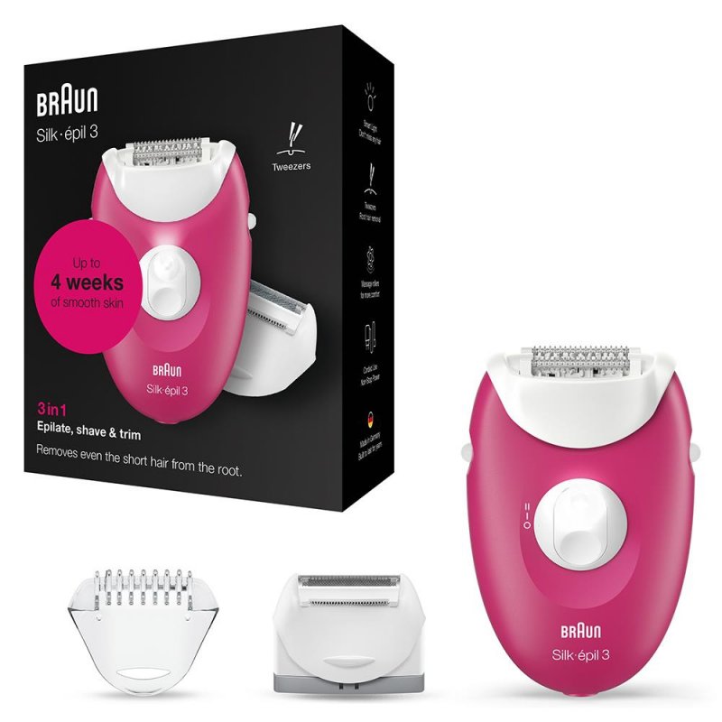 Braun Silk-épil 3 3276 20 tweezers Pink, White