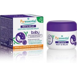 Puressentiel Rest & Relax Baby Soothing Massage Balm 30ml - Moisturize Relax Soothe and Prepare babies for sleep 100%