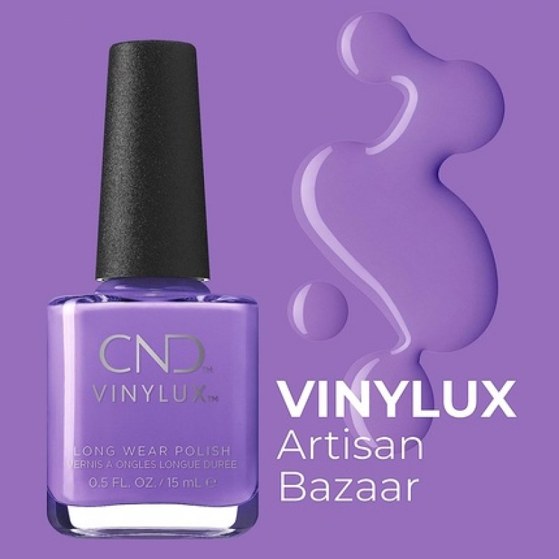 CND Vinylux Longwear Purple Nail Polish Gel-like Shine and Chip Resistant Color Artisan Bazaar 402