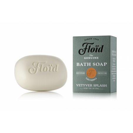 Floid Vetyver Splash Bath Soap 100% Vegetable Bar Enriched with Nourishing Lecithin Shea Butter and Sesame Oil