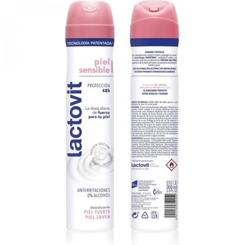 Lactovit Extra Soft Deodorant for Sensitive Skin with LactoProtect Microcapsules 48H Effectiveness