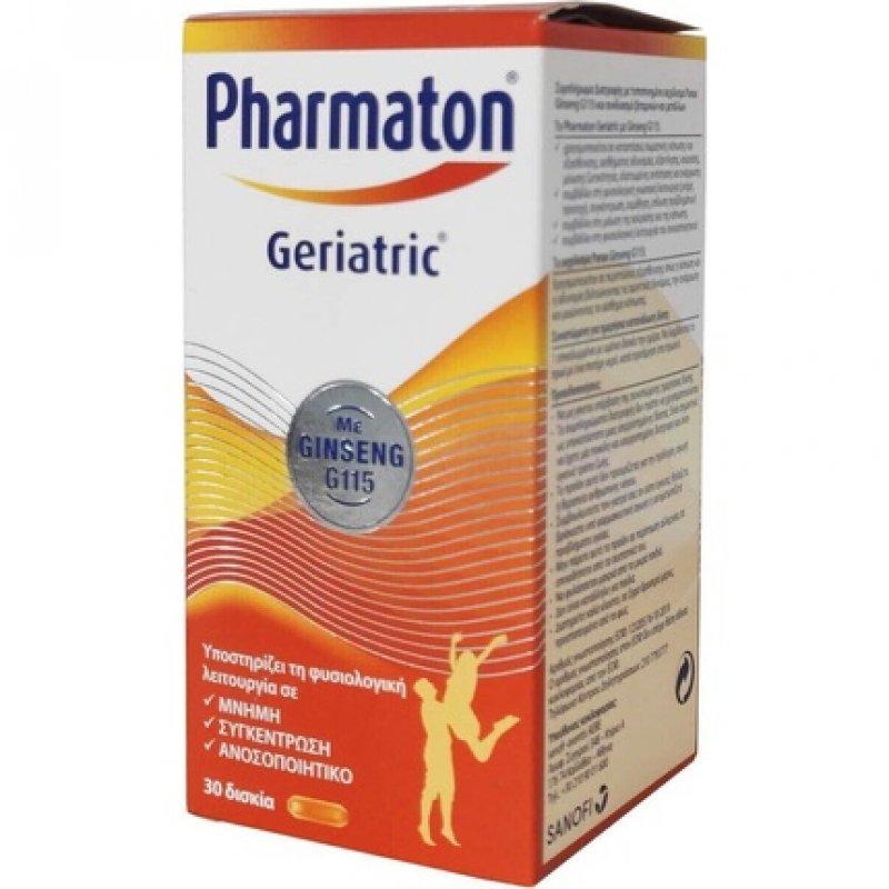 Pharmaton Geriatric Multivitamin with Ginseng G115 30 Tablets