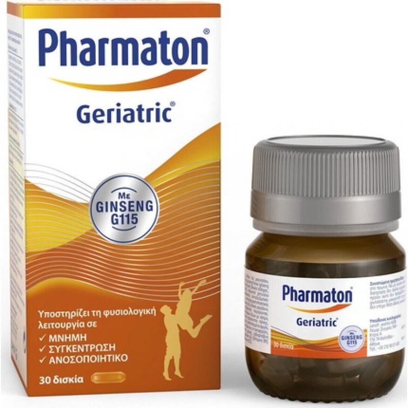 Pharmaton Geriatric Multivitamin with Ginseng G115 30 Tablets