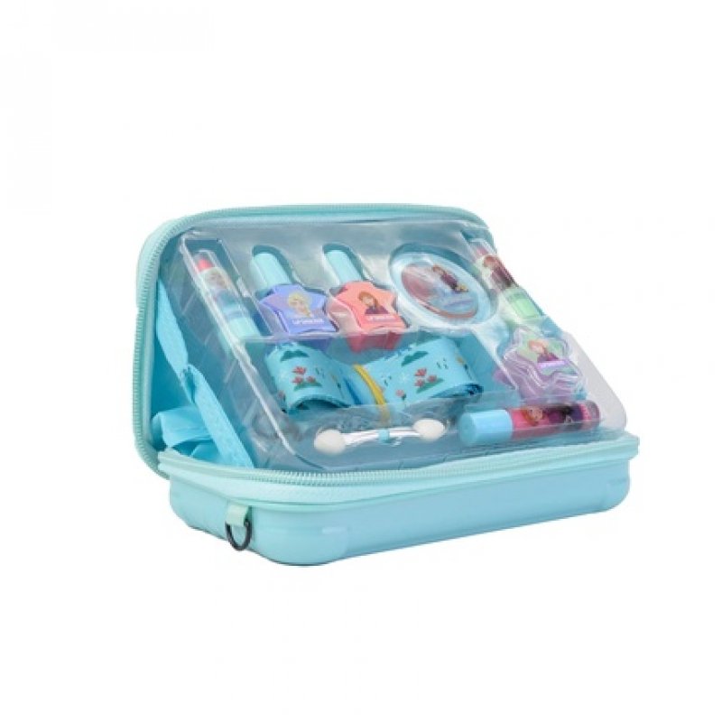 Lip Smacker Frozen Travel-Ready Beauty Case Makeup Set with Glitter Palettes Lipsticks and Nail Polish for the Perfect