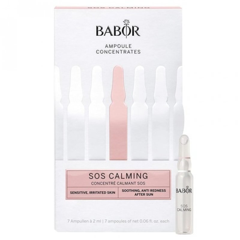 BABOR SOS Calming Ampoule Serum Concentrates Soothing Serum for Irritated Skin 7 Day Treatment