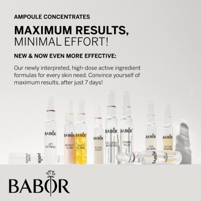 BABOR SOS Calming Ampoule Serum Concentrates Soothing Serum for Irritated Skin 7 Day Treatment
