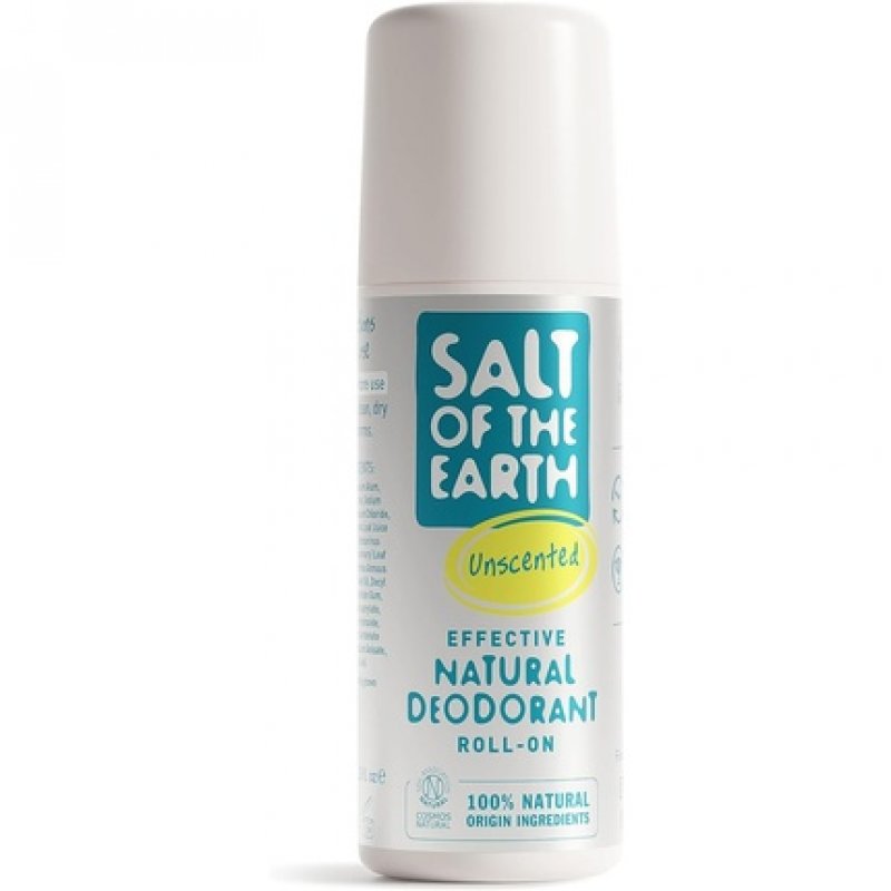 Salt of the Earth Natural Deodorant Roll On Effective Protection 100% Natural Origin Ingredients Vegan Fragrance Free