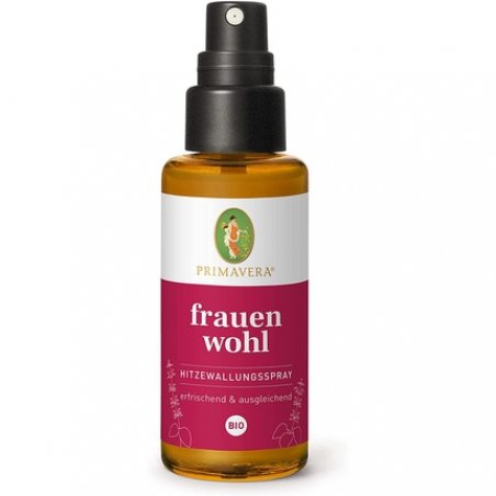 PRIMAVERA Frauenwohl Hitzewallungsspray Bio 50ml - Refreshing and Balancing Body Spray with Floral Scent - Vegan