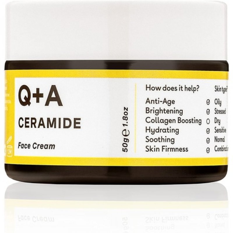Q A Ceramide Barrier Defence Face Cream with Cinamides, Pro Vitamin-E, and Squalane 50g