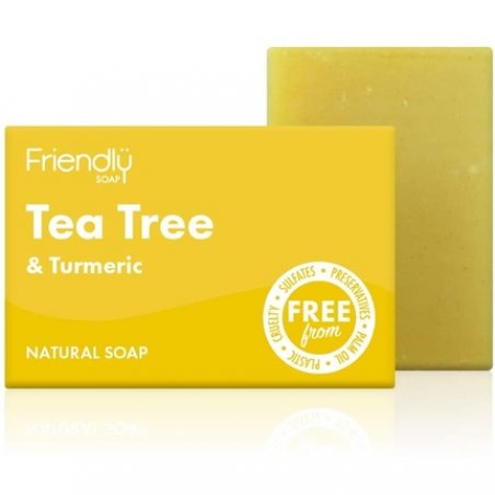 Friendly Soap Handmade Natural Tea Tree & Turmeric Antibacterial Soap 95g