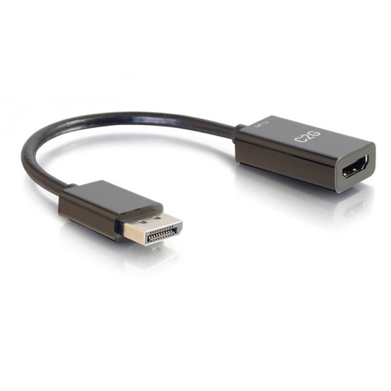 C2G 8in DisplayPort™ Male to HDMI Female Passive Adapter Converter - 4K 30Hz