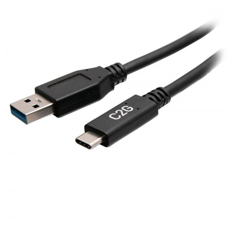 C2G Câble USB-C 6 pouces mâle vers USB-A mâle - USB 3.2 Gen 1 (5 Gbits/s)