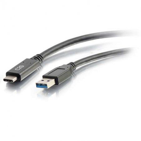C2G Câble USB-C vers USB-A SuperSpeed USB 5 Gbits/s M/M de 0,9 m - Noir