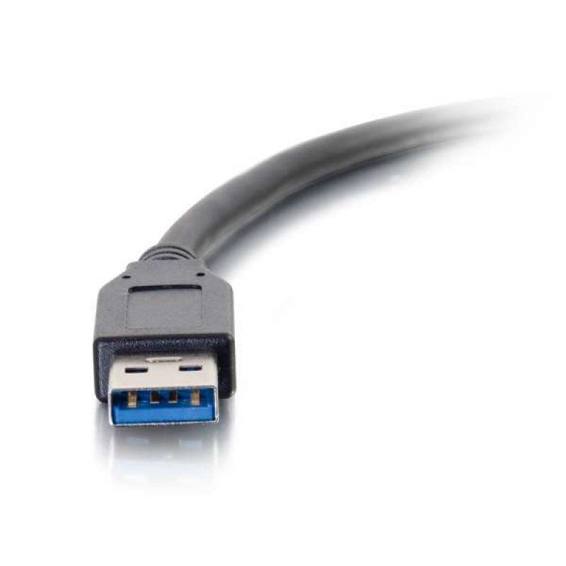 C2G Câble USB-C vers USB-A SuperSpeed USB 5 Gbits/s M/M de 0,9 m - Noir