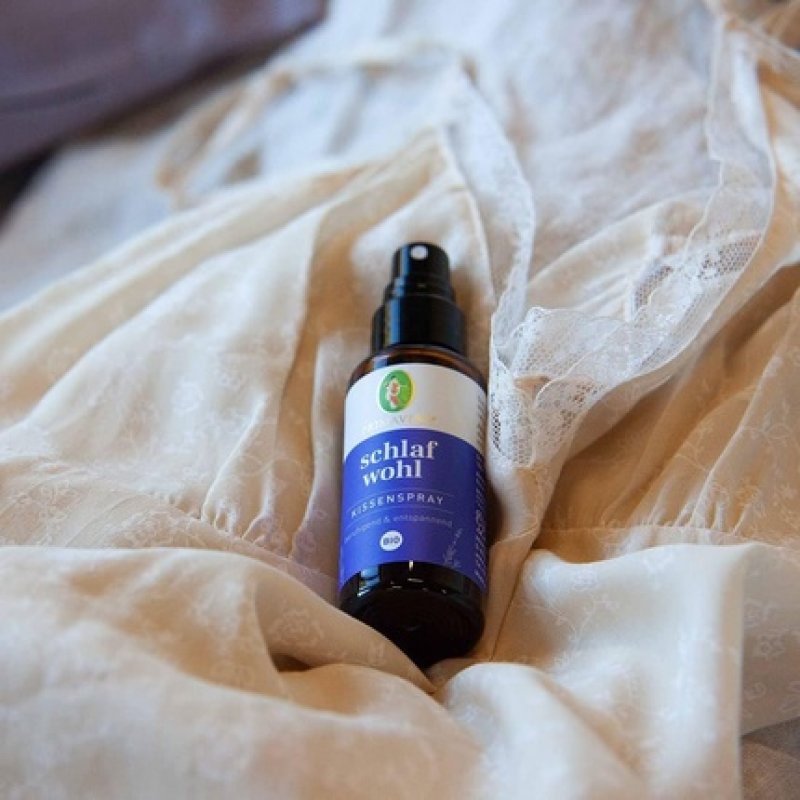 PRIMAVERA Schlafwohl Kissenspray Bio 30ml with Lavender, Vanilla, and Neroli - Calming Aromatherapy Textile and Room