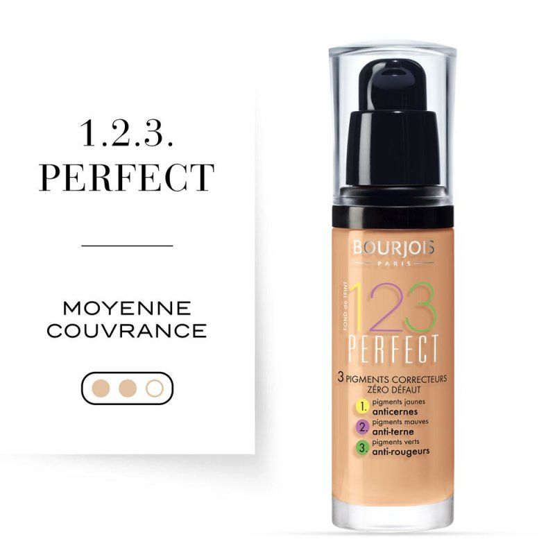 Bourjois 123 Perfect 30 ml Pump bottle liquid 55 Dark Beige