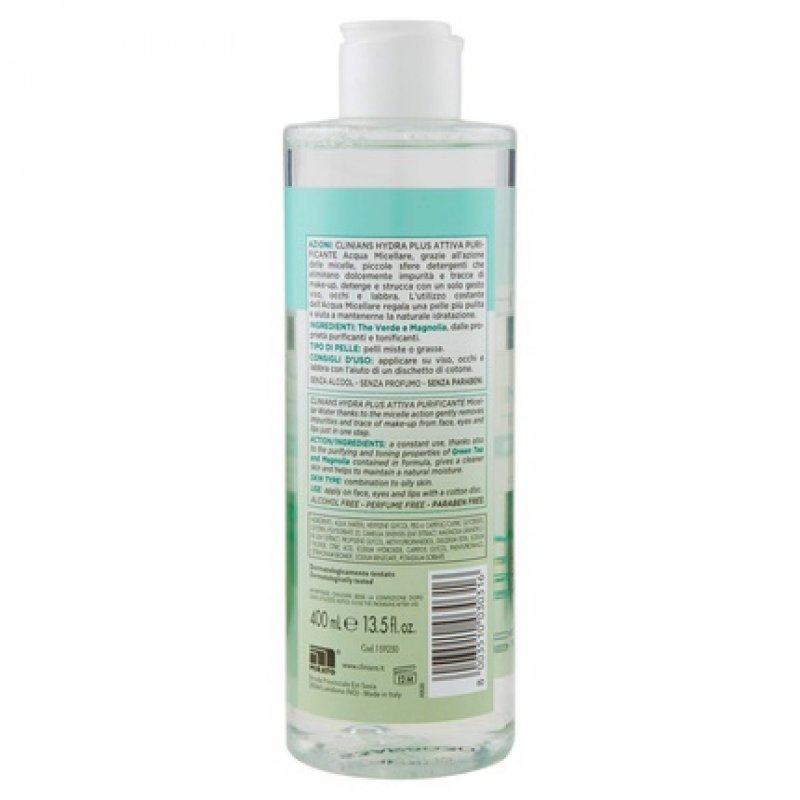 CLINIANS Hydra Plus Active Micellar Water with Green and Magnolia for 3-in-1 Cleansing