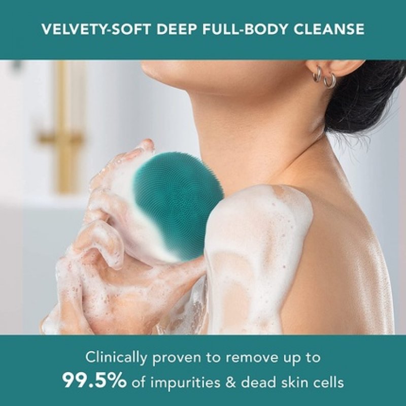 FOREO LUNA 4 Body Evergreen Massage Body Brush Exfoliating Scrubber 100% Waterproof USB-Rechargeable