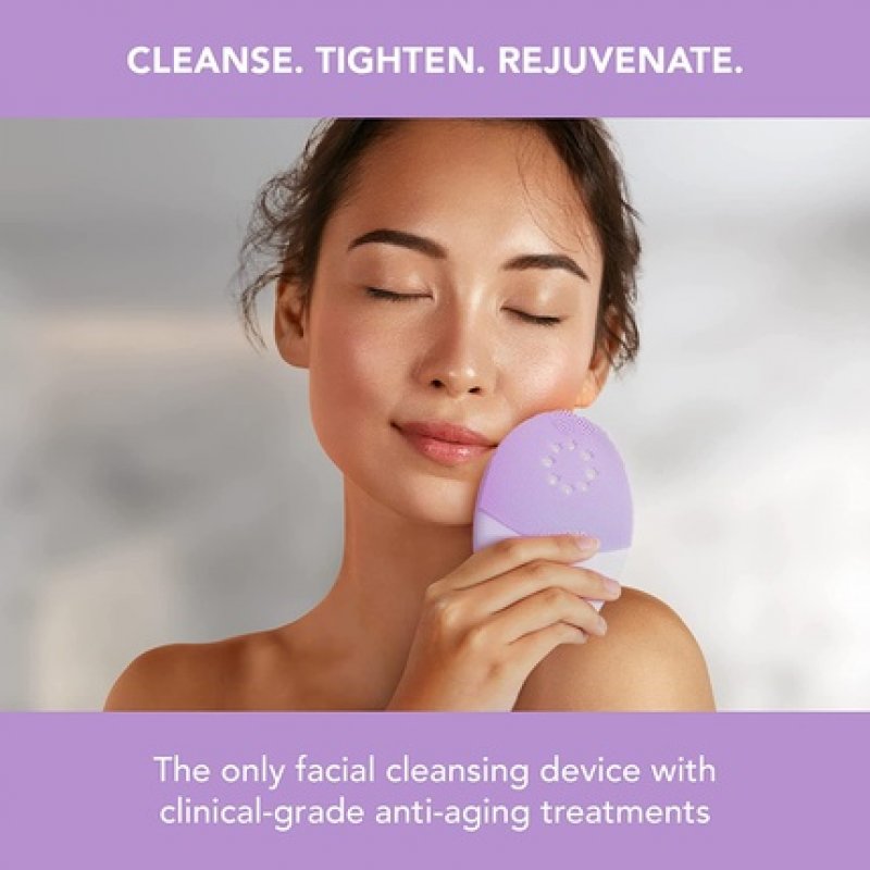 FOREO Luna 4 Plus Facial Cleansing Brush with NIR and LED Red Mask for Deep Cleansing and Firming - Antiaging Face