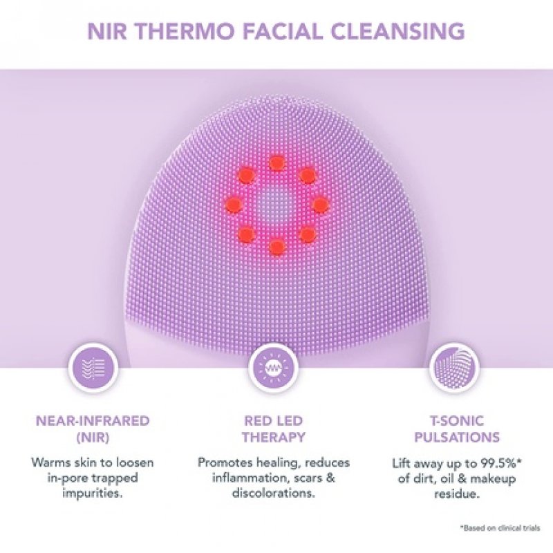 FOREO Luna 4 Plus Facial Cleansing Brush with NIR and LED Red Mask for Deep Cleansing and Firming - Antiaging Face