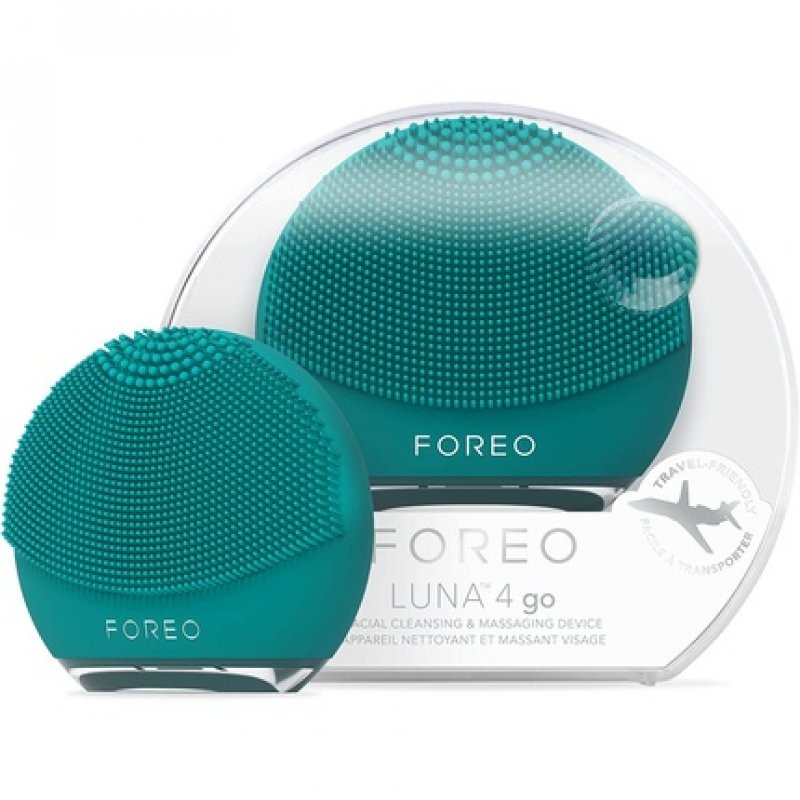 FOREO Luna 4 go Facial Cleansing Brush & Firming Face Massager Premium Face Brush Evergreen