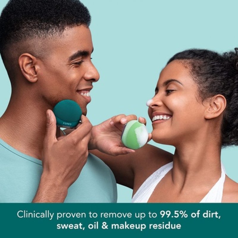 FOREO Luna 4 go Facial Cleansing Brush & Firming Face Massager Premium Face Brush Evergreen