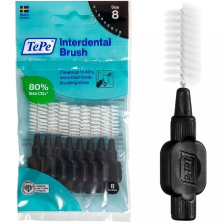 TePe Interdental Brushes Original Black Size 8 8 Brushes