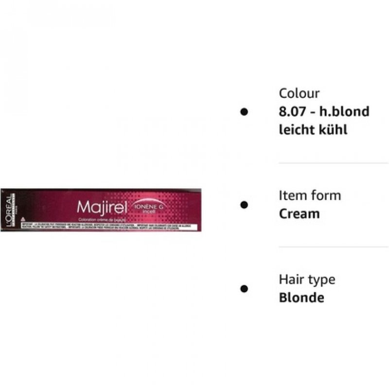 Loreal Majir.8.07 Light Cool Blonde Hair Color 50ml