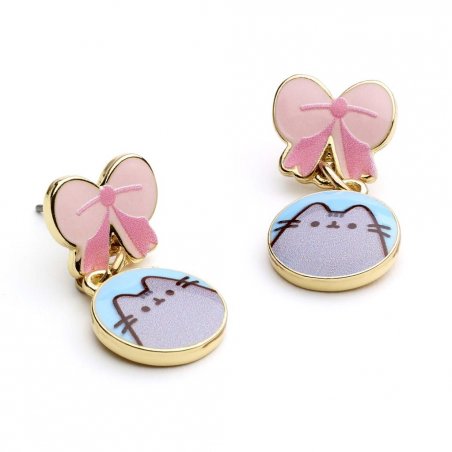 PUSHEEN - Noeud - Boucles d'Oreilles Pendantes