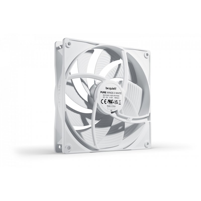 be quiet! Pure Wings 3 140mm PWM high-speed White Boitier PC Ventilateur 14 cm Blanc 1 pièce(s)