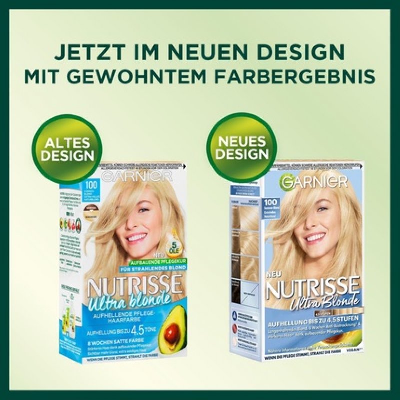 Garnier Nutrisse Permanent Care Hair Colour with Nourishing Fruit Oils 100 Extra Light Natural Blonde Summer Blonde 1
