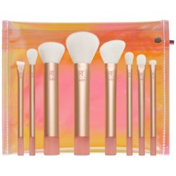 Real Techniques The Wanderer Makeup Brush Set Premium and Professional Soft Bristles for Foundations Powders Concealers