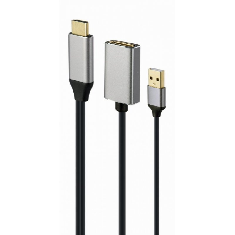 ADAPTADOR GEMBIRD ACTIVO 4K HDMI MACHO A DISPLAYPORT HEMBRA NEGRO